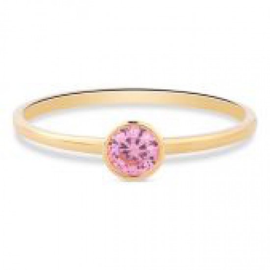 Swing jewels ring aanschuif met roze steen - 233631