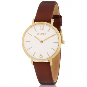 Olympic, dames met stalen kast en leren band - 235698