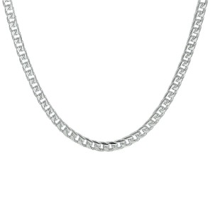Zilveren collier vierkante gourmet 4mm - 235716 Zilveren collier vierkante gourmet 4mm - 235716