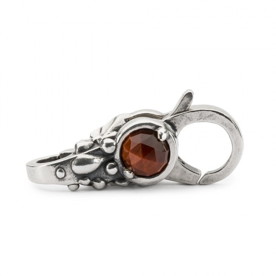 Trollbeads; rood tijgeroog slotje - 234009