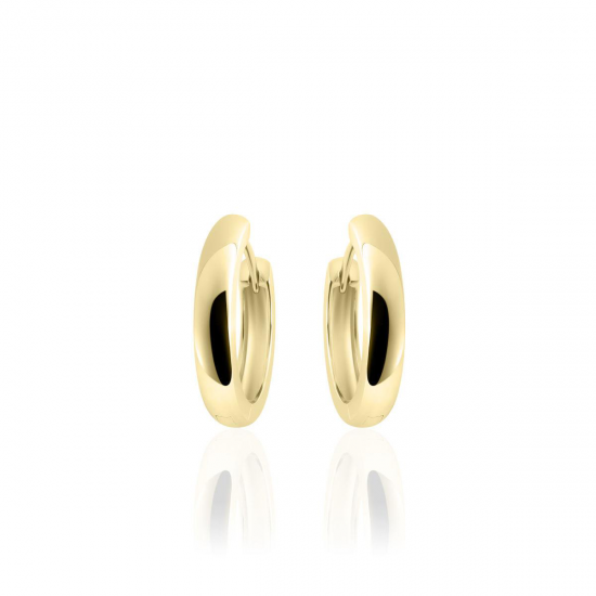 Gouden klapoorringen 18mm 3mm breed - 234053