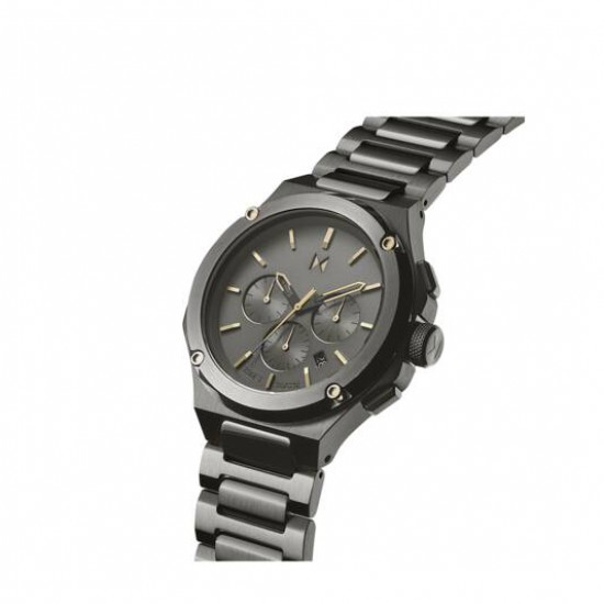 MVMT  horloge gunmetal bicolor met zwarte wijzerplaat - 234108