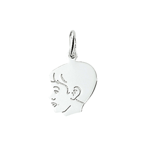 zilveren kinderkopje jongens groot - 234188