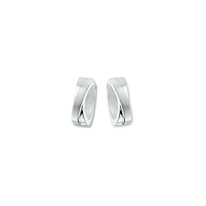 Zilveren klapoorring poli en mat - 234529 Zilveren klapoorring poli en mat - 234529