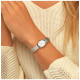 Olypic dameshorloge ovale kast met bicolor rek band - 234876