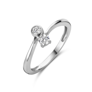 Zilveren ring met twee zirconia's - 234775 Zilveren ring met twee zirconia's - 234775