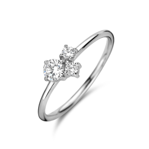 Zilveren ring met drie zirconia's - 234788 Zilveren ring met drie zirconia's - 234788