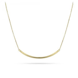 Gouden collier met een half rond buisje - 234904 Gouden collier met een half rond buisje - 234904