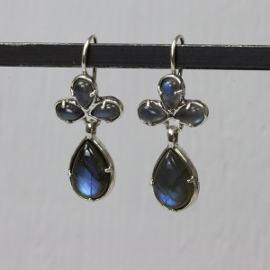 Jeh oorhangers klassiek zilver met labradoriet zilver oxy - 234927 Jeh oorhangers klassiek zilver met labradoriet zilver oxy - 234927