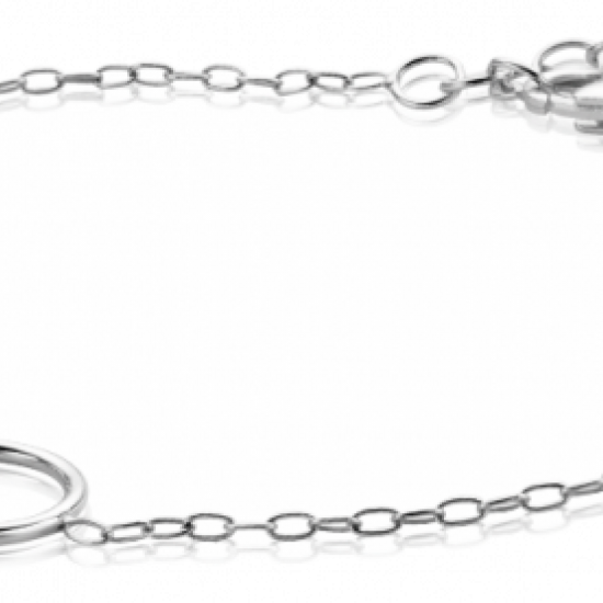 Zinzi armband paperclip 2 ronde schakels in elkaar - 235000