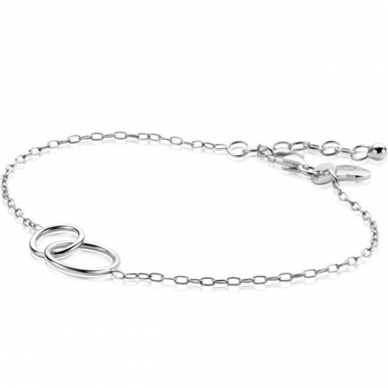 Zinzi armband paperclip 2 ronde schakels in elkaar - 235000