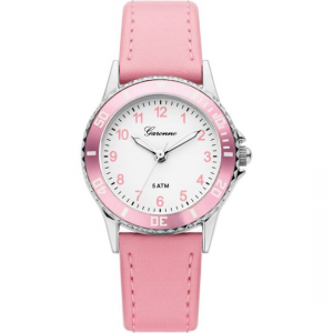 Garonne horloge roze met roze siliconen band - 235045