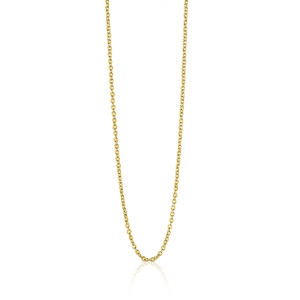 ZINZI zilver geel verguld  anker colliertje - 235407