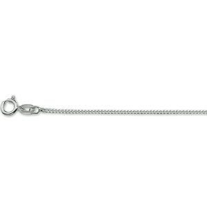 Zilveren gerhodineerd gourmet collier  60cm 1.2mm - 235392