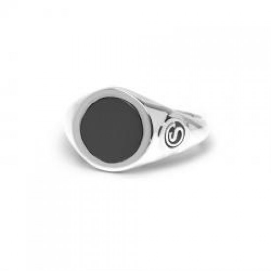 Silk ring signet met onix - 235445