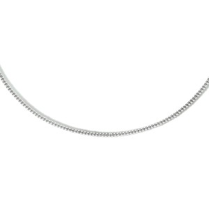 Zilveren gerhodineerd gourmet collier  42cm 1.1mm - 235485 Zilveren gerhodineerd gourmet collier  42cm 1.1mm - 235485