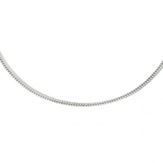 Zilveren gerhodineerd gourmet collier  42cm 1.1mm - 235485