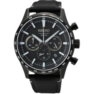 Seiko horlogezwarte kwast en wijzerplaat chono 10bar - 235889 Seiko horlogezwarte kwast en wijzerplaat chono 10bar - 235889