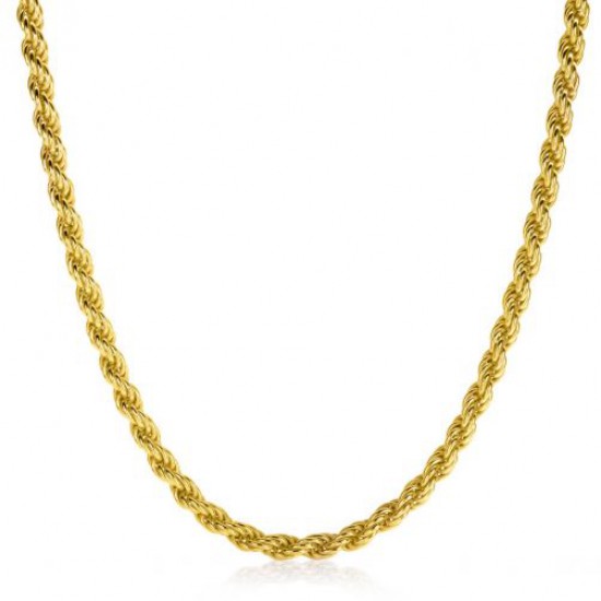 Zinzi collier geel verguld koord 4mm 45cm - 235978