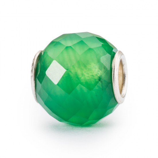 Trollbeads: Gefacetteerde groene onyx rond - 236083