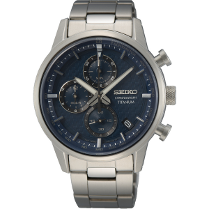 Seiko heren horloge met blauwe plaat titanium - 236227 Seiko heren horloge met blauwe plaat titanium - 236227