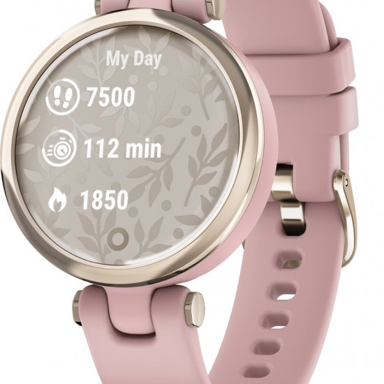 Garmin lily cream gold, dust rose silicone strap - 2008167