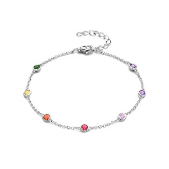 rosa di luca zilveren armband met kleursteen - 2008340