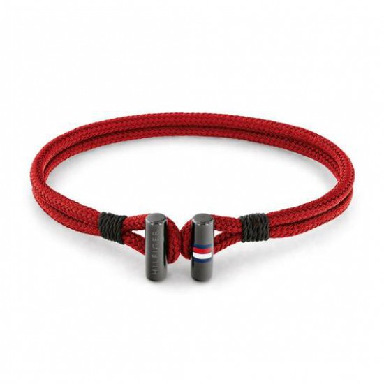 Tommy Hilfiger armband dubbel rood nylon - 2008572