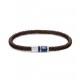 Tommy Hilfiger armband bruin gevlochten leer - 2008573