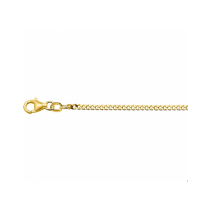 9k collier gourmette 4-zijdes geslepen 2,1 mm - 2010105