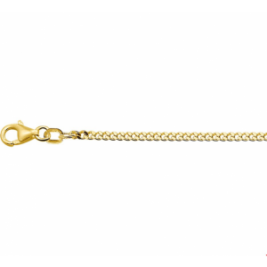 9k collier gourmette 4-zijdes geslepen 2,1 mm - 2010105
