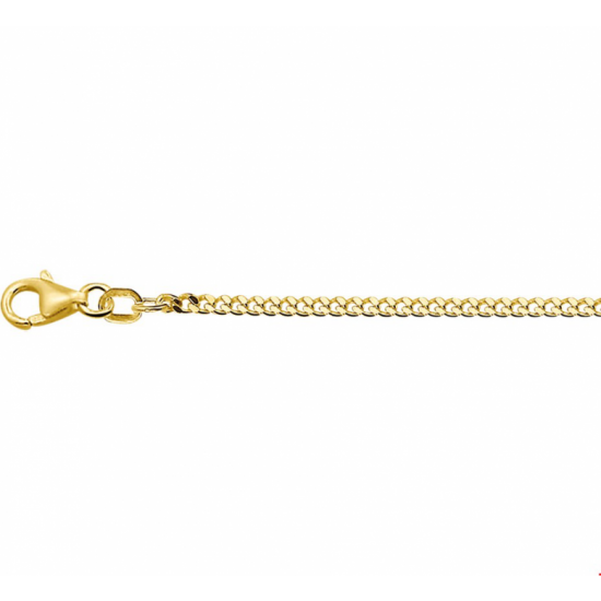 9k collier gourmette 4-zijdes geslepen 2,1 mm - 2010105