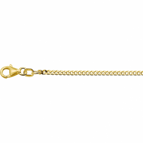 9k collier gourmette 4-zijdes geslepen 2,1 mm - 2010105