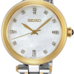 Seiko dames horloge bicolor met briljanten in de wijzerplaat. - 2008628 Seiko dames horloge bicolor met briljanten in de wijzerplaat. - 2008628