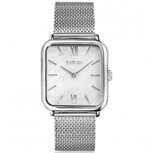 Zinzi horloge rechthoekig met parelmoer kleurige wijzerplaat - 2008660 Zinzi horloge rechthoekig met parelmoer kleurige wijzerplaat - 2008660