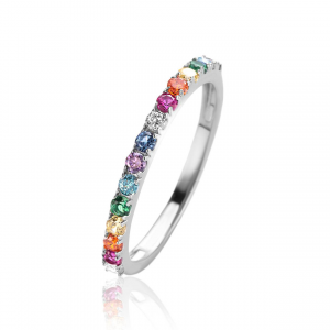 Zilveren Zinzi regenboog ring - 2008748 Zilveren Zinzi regenboog ring - 2008748