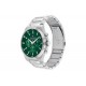 Tommy Hilfiger heren horloge Dexter, stalen kast en band en groene wijzerplaat - 2008850