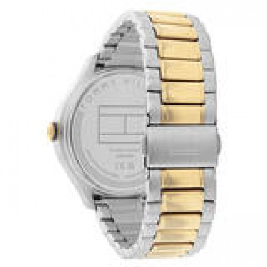 Tommy Hilfiger dames bicolor horloge Lexi bruine wijzerplaat met zirconia&#39;s in de lunette - 2008857