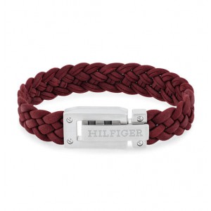 Tommy Hilfiger armband gevlochten roodbruin - 2008867 Tommy Hilfiger armband gevlochten roodbruin - 2008867