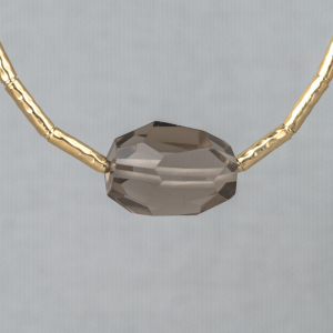 Jeh gold filled collier buisjes en een rookkwarts - 2008991 Jeh gold filled collier buisjes en een rookkwarts - 2008991