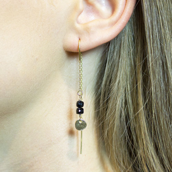 Jeh zilver verguld  oorhanger met spinel - 2008994