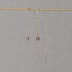 Jeh zilver verguld  oorhanger met ruwe diamant - 2008995 Jeh zilver verguld  oorhanger met ruwe diamant - 2008995