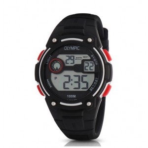 Olympic horloge digitaal kids zwt/rood - 2009130 Olympic horloge digitaal kids zwt/rood - 2009130