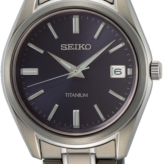 Seiko heren horloge titanium met saffier glas 10bar - 2009189