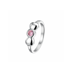 ring strik roze zirkonia - 2011240