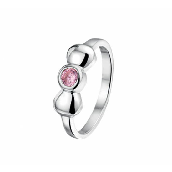 ring strik roze zirkonia - 2011240