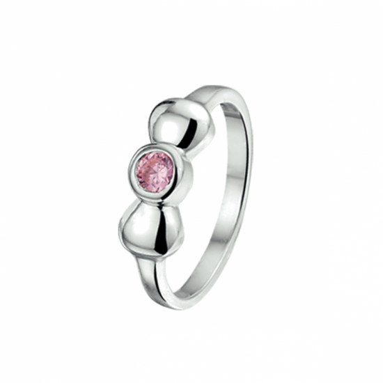 ring strik roze zirkonia - 2011240
