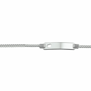graveerarmband hart gourmette plaat 4,8 mm - 2011383 graveerarmband hart gourmette plaat 4,8 mm - 2011383