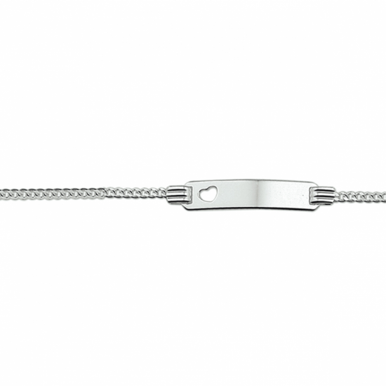 graveerarmband hart gourmette plaat 4,8 mm - 2011383