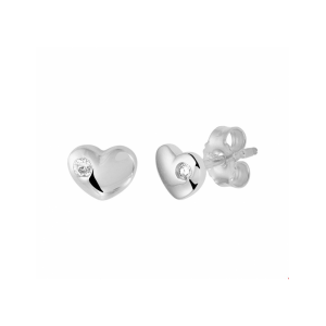 oorknoppen hart zirkonia - 2010322